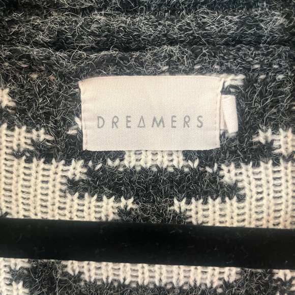 Grey, white and multi colored Aztec print cardigan sweater - Picture 2 of 2